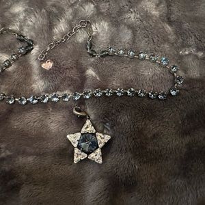 Sabika denim blue stone choker with star detachable